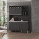 Ver imagem 1 de Cozinha Compacta Alice 130cm Cinza Ajl Móveis