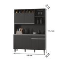 Ver imagem 2 de Cozinha Compacta Alice 130cm Cinza Ajl Móveis