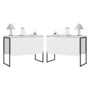 Ver imagem 1 de Buffet Conjunto Vila Serena 3 Portas MDP 120cm Branco Preto Casah