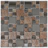 Pastilha de Vidro Cristal Cromo Prata 30x30cm - 1