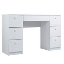 Ver imagem 2 de Penteadeira Escrivaninha 7 Gavetas 118 Cm Pe100 Branco Dtall