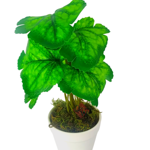 Arranjo de Planta Artificial em Vaso de Plástico Modelo:planta Gerânio