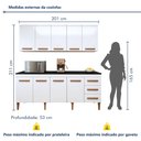 Ver imagem 3 de Cozinha Completa Modulada 9 Portas e 3 Gavetas Atenas