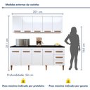 Ver imagem 3 de Cozinha Completa 9 Portas e 3 Gavetas Atenas 