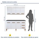 Ver imagem 3 de Cozinha Completa Modulada 7 Portas 3 Gavetas Atenas