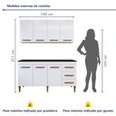 Ver imagem 3 de Cozinha Completa 7 Portas 3 Gavetas Atenas