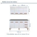 Ver imagem 5 de Cozinha Completa 7 Portas 3 Gavetas Atenas