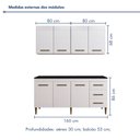 Ver imagem 7 de Cozinha Completa 7 Portas 3 Gavetas Atenas