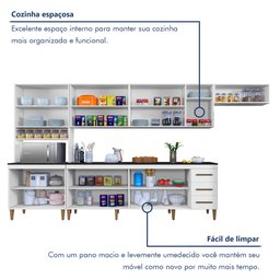 Cozinha Completa 14 Portas 3 Gavetas Atenas  - 8