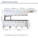 Ver imagem 3 de Cozinha Completa 14 Portas 3 Gavetas Atenas 