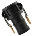Ver imagem 2 de Kit 02 Engates Rápido Conexão Fêmea Espigão 2 Polegadas em Polipropileno Preto