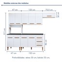 Ver mais imagens de Cozinha Completa Modulada 10 Portas 3 Gavetas Atenas