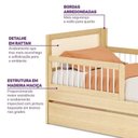 Ver mais imagens de Conjunto com Bicama Solteiro, Prateleira e Guarda-Roupa Modulado LED Wave Casatema MadeiraOriginals Branco/Marrom