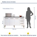 Ver imagem 6 de Balcão Atenas 3 Portas e 3 Gavetas