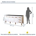 Ver imagem 3 de Balcão Atenas 4 Portas e 3 Gavetas