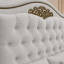 Ver imagem 3 de Cabeceira Greta 195cm Estofada Boucle p/ Cama Box Casal King Quarto