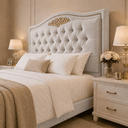 Ver imagem 2 de Cabeceira Greta 195cm Estofada Boucle p/ Cama Box Casal King Quarto