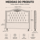 Ver imagem 5 de Cabeceira Greta 195cm Estofada Boucle p/ Cama Box Casal King Quarto