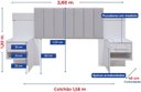 Ver imagem 2 de Cabeceira para Cama Queen Size Ripada Irís Estofada com 2 Mesas de Cabeceira D Doro Cinamomo/off Whi
