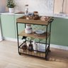 Carrinho Bar com Adega e Porta Taças Cecília Yescasa - 1