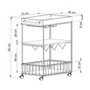 Ver imagem 4 de Carrinho Bar com Adega e Porta Taças Cecília Yescasa