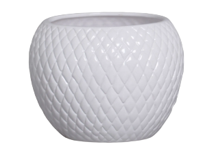 Cachepot de Cerâmica Branco - 1