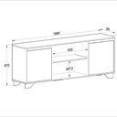 Ver imagem 3 de Rack com Estante em Mdp Quitidá Branco com Siena