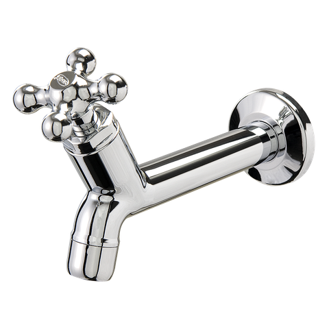 Torneira para Pia Parede Tam. 15cm Linha Porto Belo Bitola 1/2'' e 3/4'' Abs Cor Cromado Durín