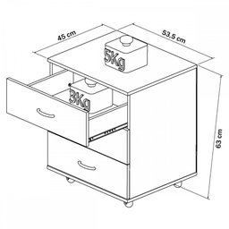 Escritório Completo Office Branco/Castanho Con1033 - Appunto - 5