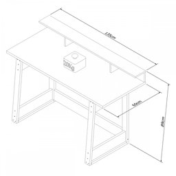 Escritório Completo Office Branco/Castanho Con1033 - Appunto - 4