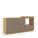 Ver mais imagens de Cozinha Compacta 4 Portas Ayla Yescasa Marrom/Tauari/Avela