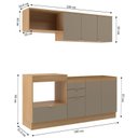 Ver imagem 4 de Cozinha Compacta 4 Portas Ayla Yescasa Marrom/Tauari/Avela