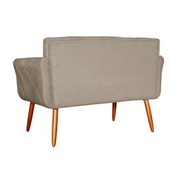 Namoradeira Decorativa Isabela Pés Palito Suede Capuccino - DS Estofados - 3