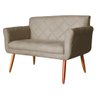 Namoradeira Decorativa Isabela Pés Palito Suede Capuccino - DS Estofados - 2