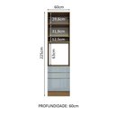 Ver imagem 4 de Torre Quente Madesa Lux 60 cm 1 Porta 3 Gavetas Rustic/Cinza