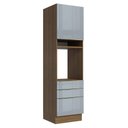Ver imagem 1 de Torre Quente Madesa Lux 60 cm 1 Porta 3 Gavetas Rustic/Cinza