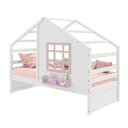 Ver imagem 2 de Cama Casinha com Janela Madeira Maciça Branco/ Rosa Housin