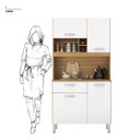 Ver imagem 7 de Kit Cozinha Compacta Malta 91401 Marrom