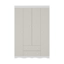 Ver imagem 7 de Guarda-roupa Infantil 122cm 4 Portas e 2 Gavetas Realeza Multimóveis Mp4453 Branco/off White Branco