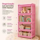 Ver imagem 4 de Estante Organizadora Infantil Estante Organizadora 5 Andares Polipropileno 40cm Rosa