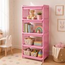 Ver imagem 1 de Estante Organizadora Infantil Estante Organizadora 5 Andares Polipropileno 40cm Rosa