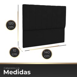 Cabeceira Casal Estofada para Cama Box em Veludo - 6