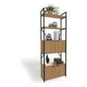 Ver imagem 3 de Li018-frprf - Estante Alta com Porta Freijo/preto Fosco