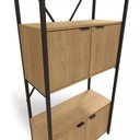 Ver imagem 4 de Li018-frprf - Estante Alta com Porta Freijo/preto Fosco