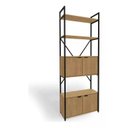 Ver imagem 1 de Li018-frprf - Estante Alta com Porta Freijo/preto Fosco