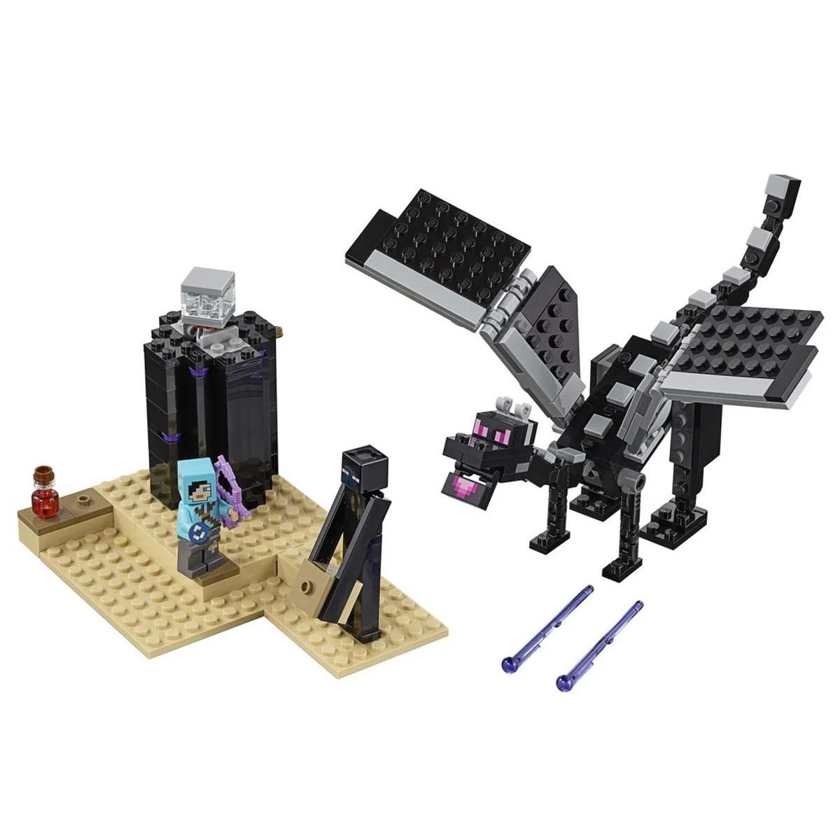 Brinquedo Lego Minecraft O Batalha Final Blocos Construir Divertidos Ender  Dragon 222pcs +7 anos