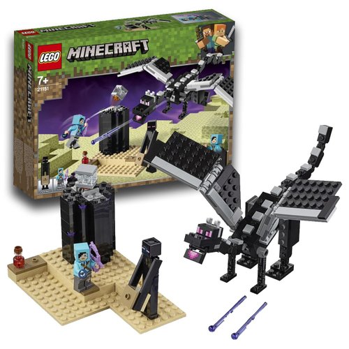 Brinquedo Lego Minecraft O Batalha Final Blocos Construir Divertidos Ender  Dragon 222pcs +7 anos