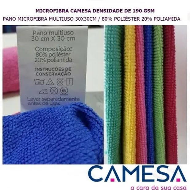 Kit 12 Pano Mágico Microfibra Flanela Seco Anti-risco 30x30 Cor:colorido - 6