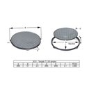 Ver imagem 2 de Tampa Tampão de Chão T050 em Alumínio Circular Simples 50cm