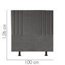 Ver imagem 3 de Cabeceira Estofada Cama Box Solteiro Grécia 100cm Courino:cinza Escuro